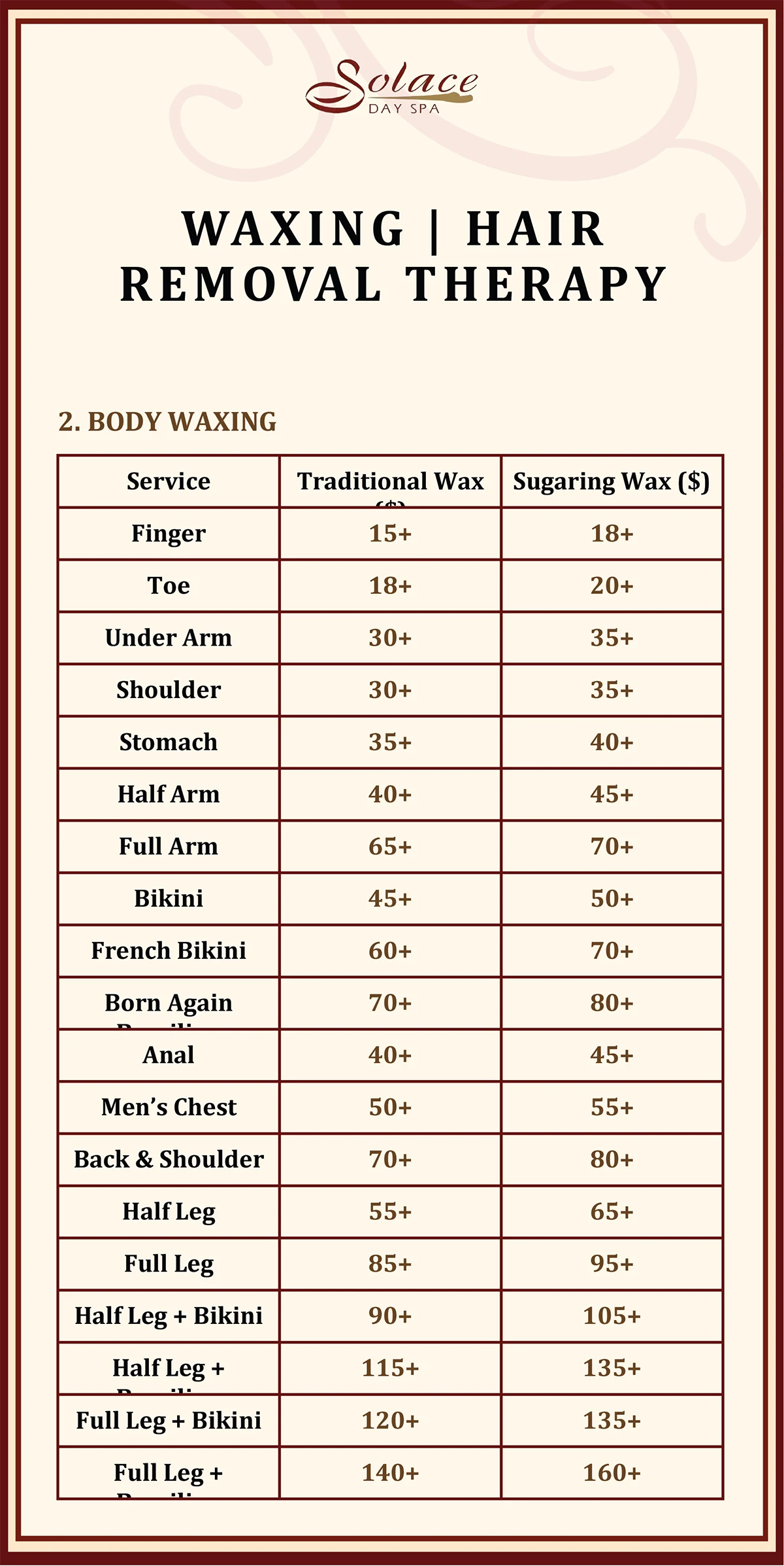 Waxing | Hair Removal Therapy